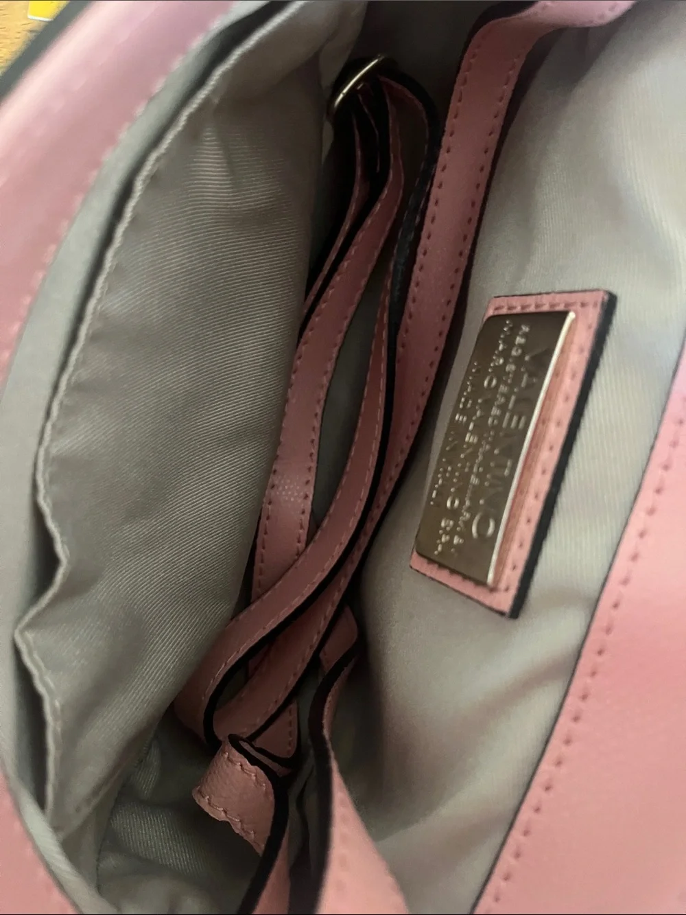 NWT Valentino Leather Saddle Bag in Rose Quartz Top Handle with Gold Studs
